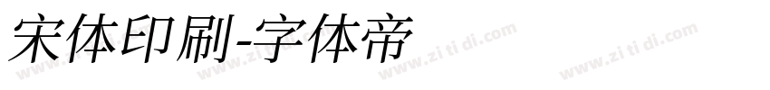 宋体 印刷字体转换